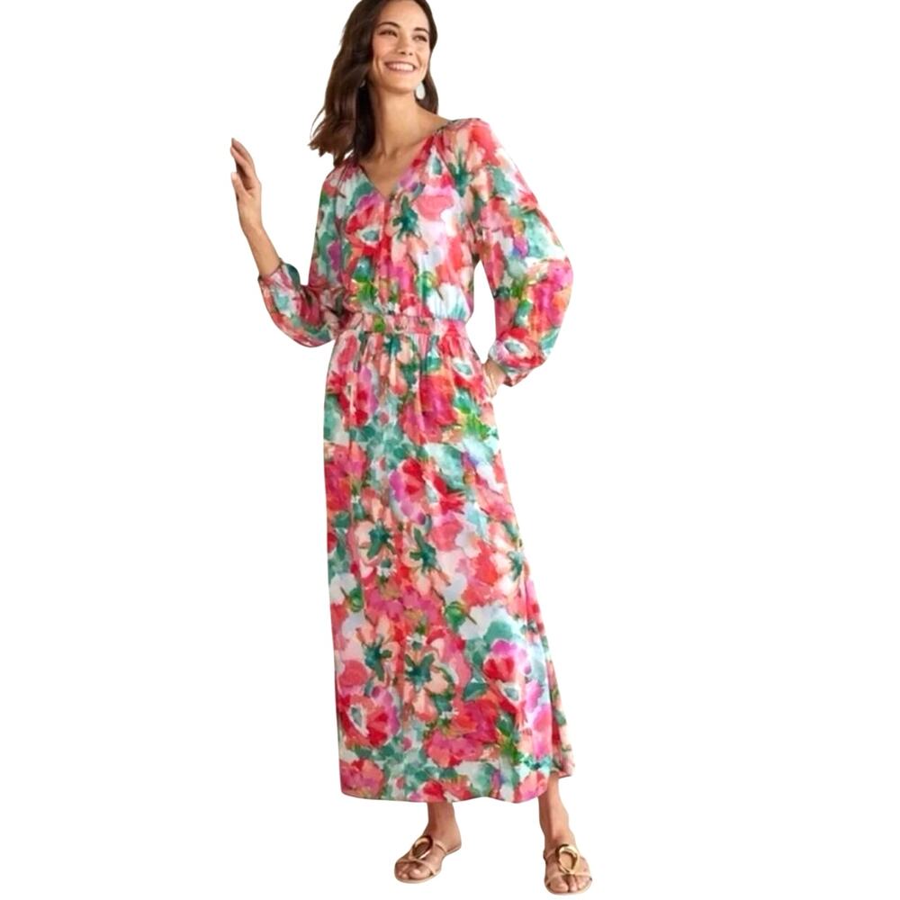 NWT SOFT SURROUNDINGS Women’s Evalina Printed Floral Maxi Dress XL